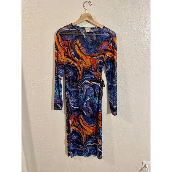 NYC Lost in the Summer Heat Mesh Coverup Dress - Picture 2 of 11